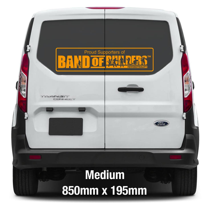 Proud Supporters of Band of Builders Vehicle Decal strip
